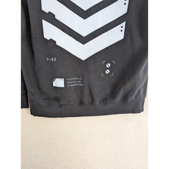 Fabric of the Universe Hoodie Sweatshirt Mens Large Black Cyber Core Y-82 - Picture 15 of 16